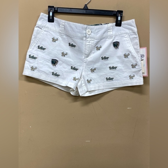 USF Florida Bulls Shorts Embroidered E5 College Classics Womens Sz 9 NWT - Picture 1 of 6